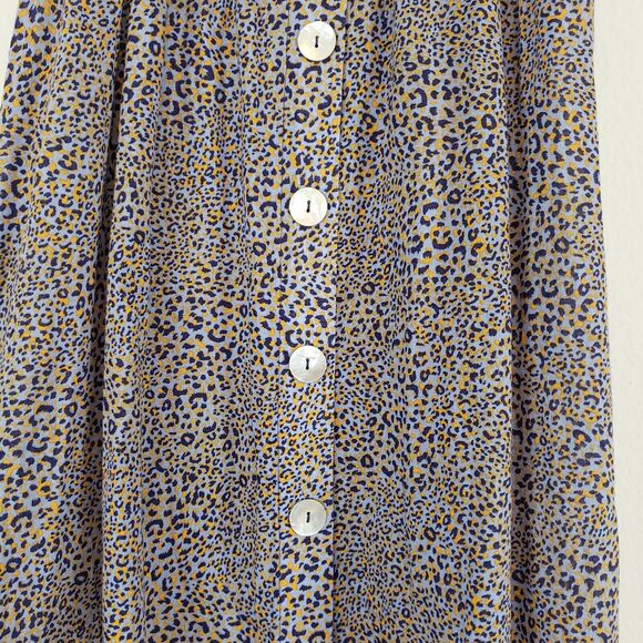 Seafolly SIZE XS Spahetti Strap Spirit Animal Print Button Front Midi Dress FLAW - Picture 3 of 13